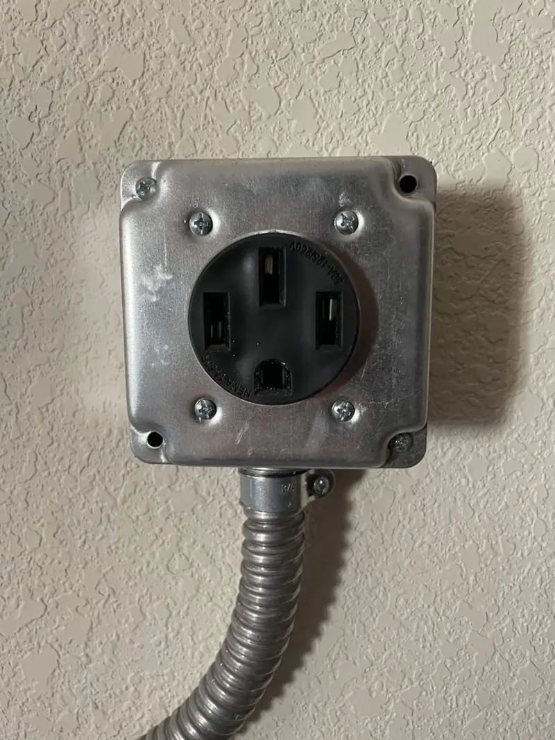 NEMA 14-50 outlet installed for Smart Home Electrical in Black Mountain